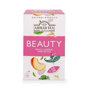 Peach, Carob & Rose Petals "Beauty" Infusion - Teabags