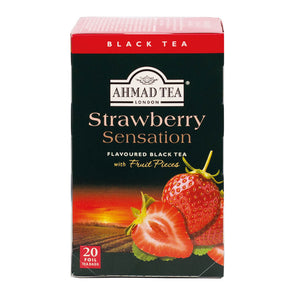 Strawberry Sensation Fruit Black Tea -20 Foil Teabags